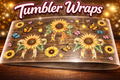 #94 Sunflower Butterfly Tumbler Wrap