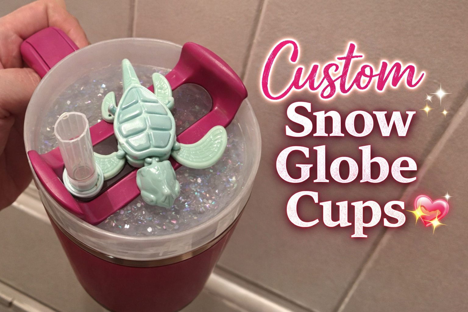 Turtle Straw Topper