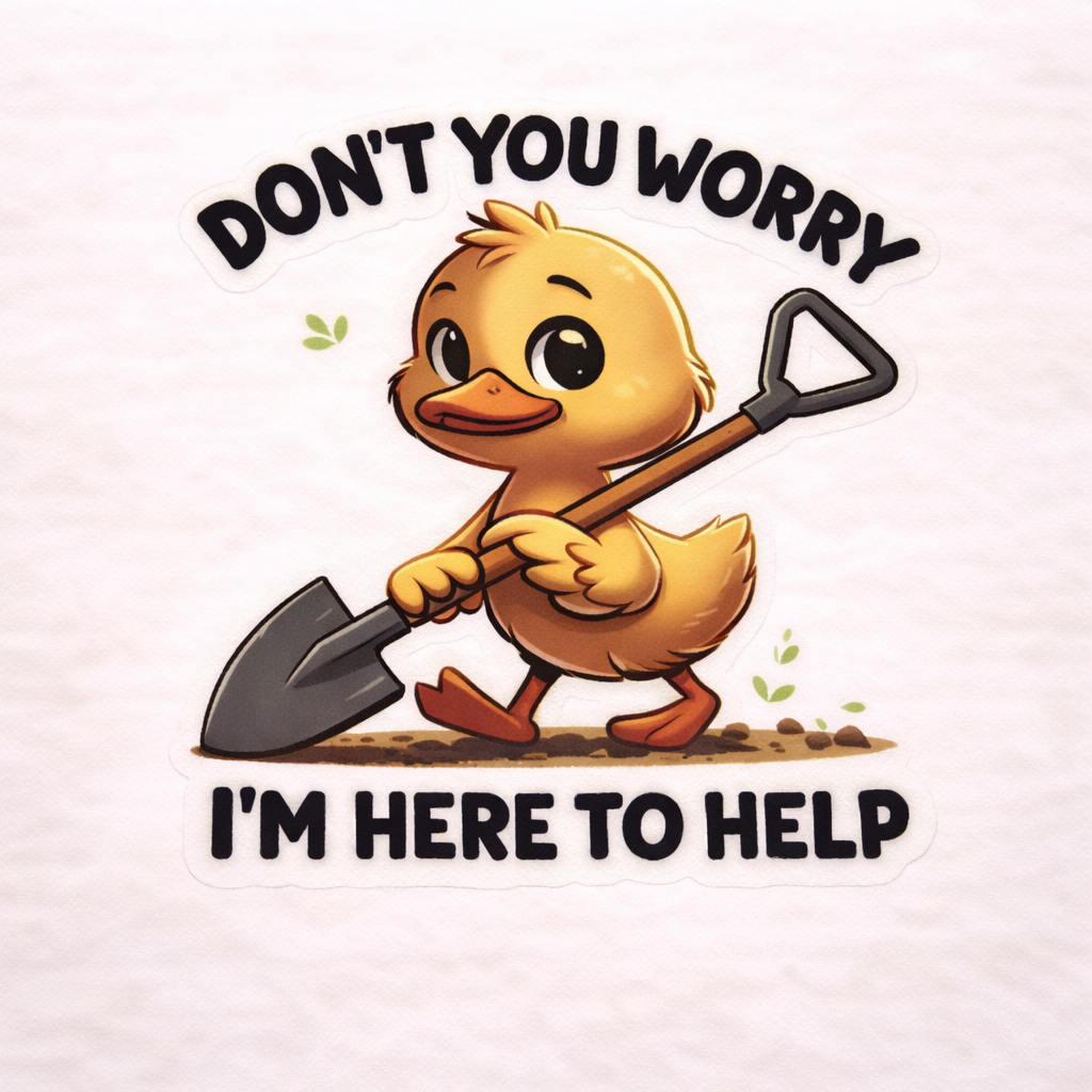 Don't You Worry I'm Here To Help Cup Wrap - Duck