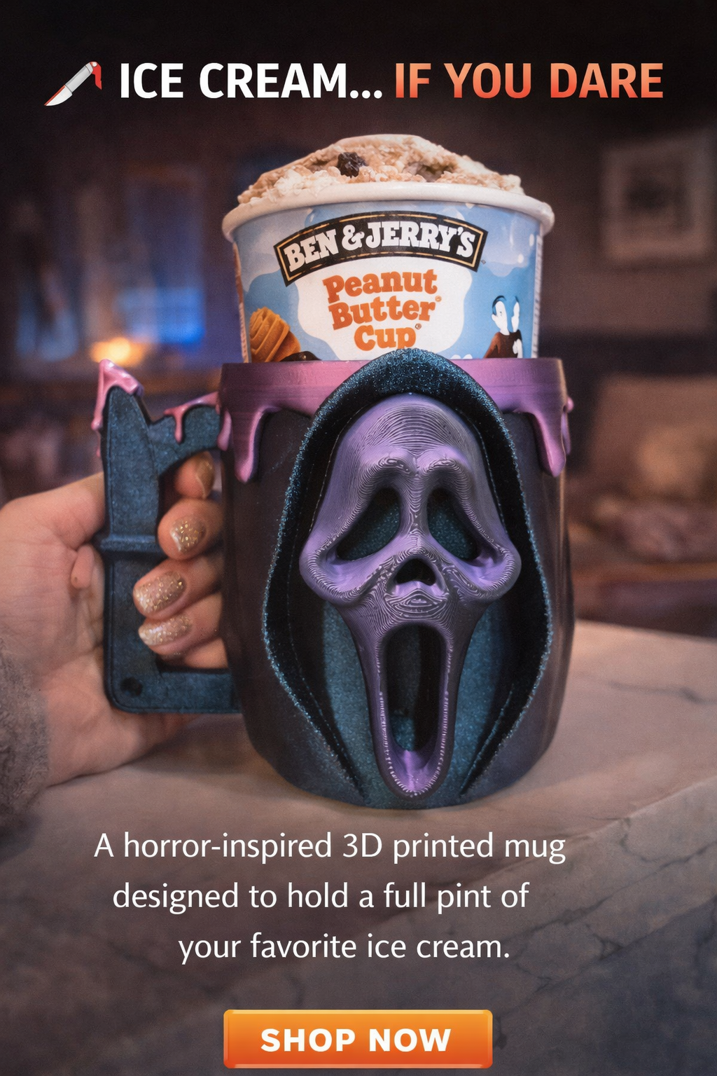 Ghostface Ice Cream Mug