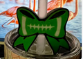 Football Bow Straw Topper