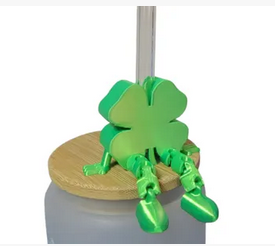 Flexi Shamrock Straw Topper